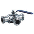 Sanitary External Thread Three-way Ball Valve